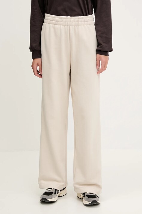 P.E Nation pantaloni de trening din bumbac Adventure culoarea bej, uni, 243P408