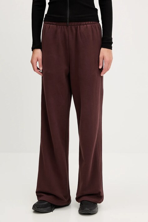 P.E Nation pantaloni de trening din bumbac Adventure culoarea maro, uni, 243P408