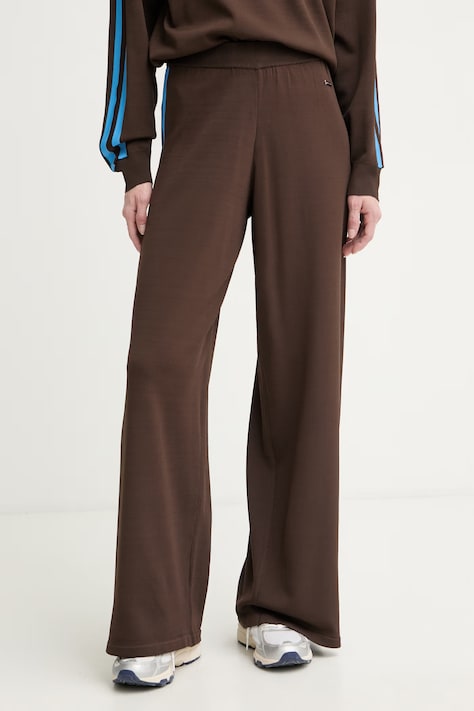 P.E Nation tepláky dámské s viskózou Retreat hnědé high waist 251KP064