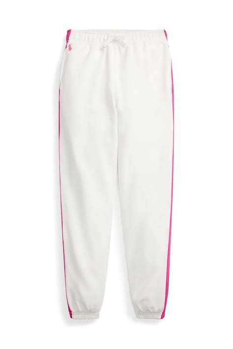 Detské tepláky Polo Ralph Lauren biela farba, jednofarebné, 313957361001