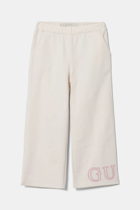 Детски панталон Guess в бежово с апликация K5RQ11 KA6R4