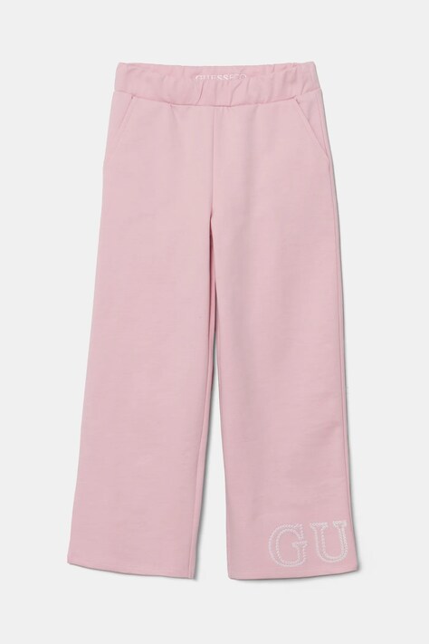Guess pantaloni copii culoarea roz, cu imprimeu, K5RQ11 KA6R4