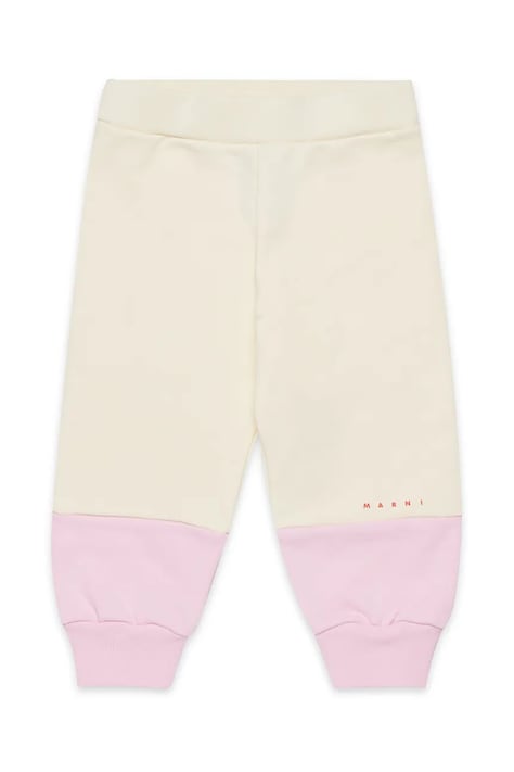 Kojenecké bavlněné tepláky Marni MP174B TROUSERS růžová barva, M01390