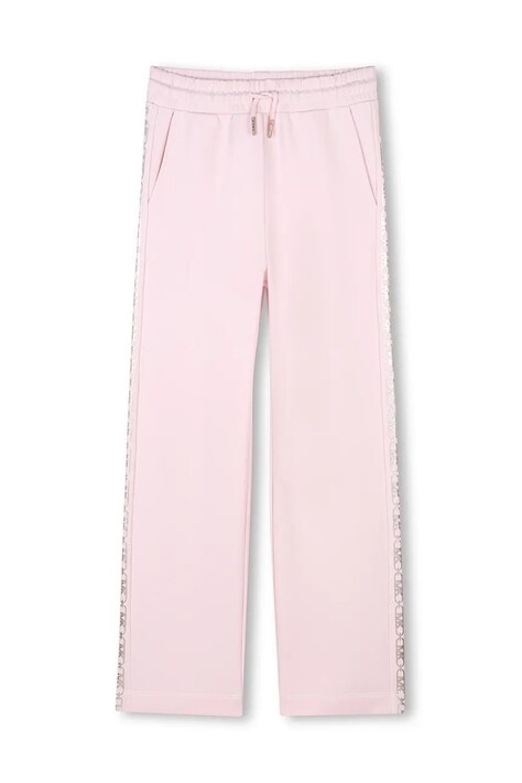 Michael Kors pantaloni tuta in cotone bambino/a colore rosa con applicazione R30330