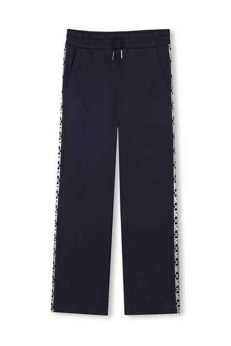 Michael Kors pantaloni de trening din bumbac pentru copii culoarea albastru marin, cu imprimeu, R30330