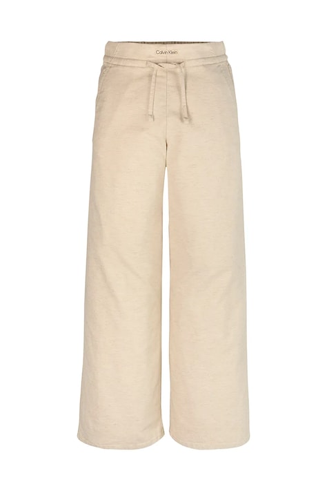 Calvin Klein Jeans pantaloni cu amestec de in pentru copii culoarea bej, neted, IG0IG02879