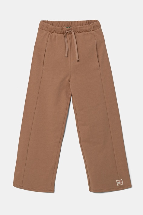 Detské bavlnené tepláky United Colors of Benetton oranžová farba, jednofarebné, 3UNICF061