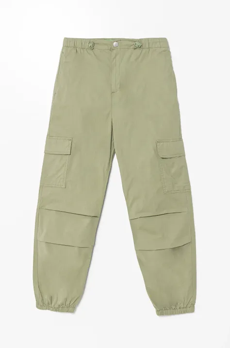 United Colors of Benetton pantaloni copii culoarea verde, neted, 4L2VCF046