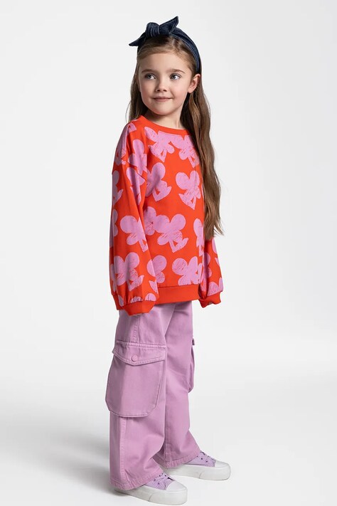 Coccodrillo spodnie kolor różowy gładkie MAXITROPIC GIRL KIDS