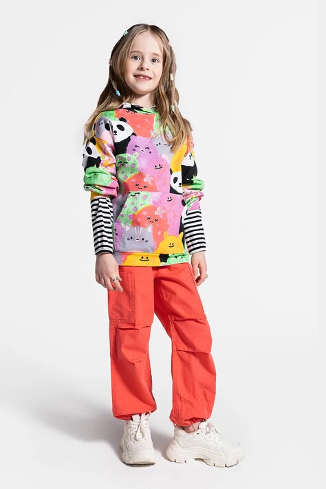Штани Coccodrillo колір помаранчевий REBEL GIRL KIDS