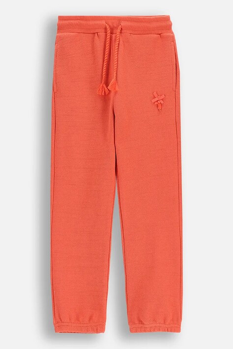 Coccodrillo pantaloni de trening culoarea roșu, uni, TROPICAL STORY GIRL KIDS