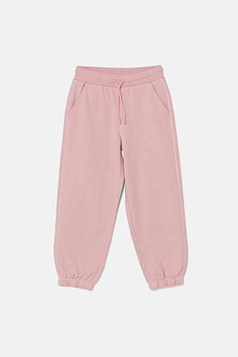 Dětské bavlněné tepláky United Colors of Benetton růžová barva, 3UNICF060