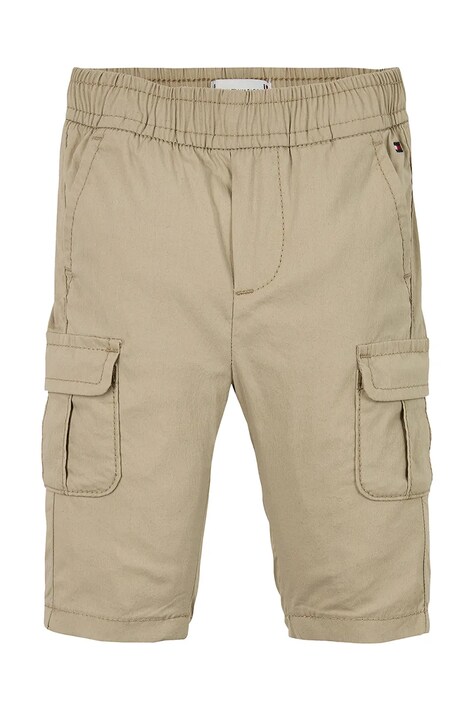 Tommy Hilfiger pantaloni bebe culoarea bej, uni, KN0KN01956