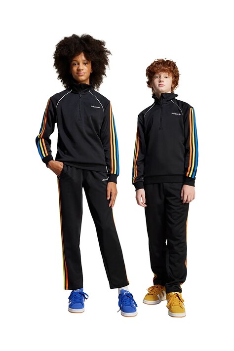 adidas Originals pantaloni de trening pentru copii culoarea negru, cu imprimeu, JC8411