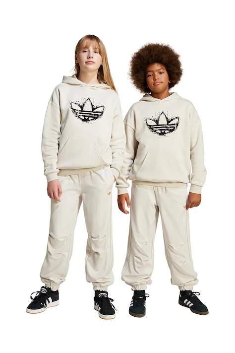 Παιδικό φούτερ adidas Originals χρώμα: μπεζ, JC9073