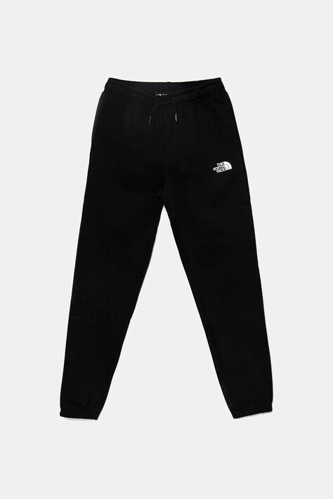 The North Face pantaloni de trening pentru copii TEEN REGULAR TAPERED JOGGERS culoarea negru, neted, NF0A8BHTJK31