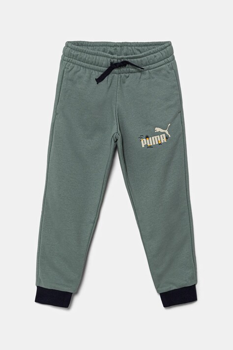 Puma spodnie dresowe SANDY ADVENTURES Sweatpants TR kolor zielony z nadrukiem 685159