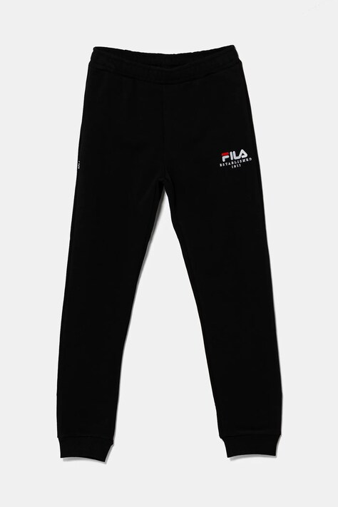Fila pantaloni de trening pentru copii LOFFENAU culoarea negru, neted, FAT0625