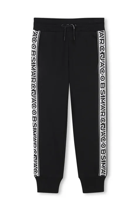 Marc Jacobs pantaloni de trening pentru copii culoarea negru, cu imprimeu, W60469