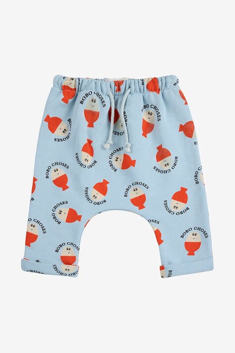 Bobo Choses pantaloni tuta neonato/a Morning Egg colore blu 125AB059