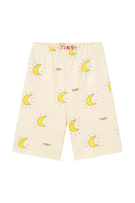 Dětské bavlněné kalhotky Tinycottons MIDNIGHT SUN BABY PANT žlutá barva, SS25-024