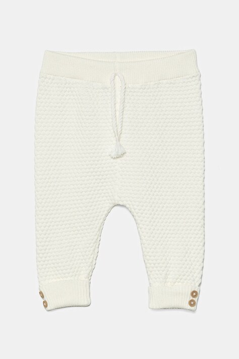 United Colors of Benetton pantaloni de trening pentru bebeluși culoarea alb, neted, 1294AF006