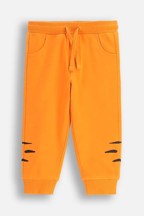 Coccodrillo pantaloni culoarea portocaliu, cu imprimeu, TROPICAL STORY BOY NEWBORN