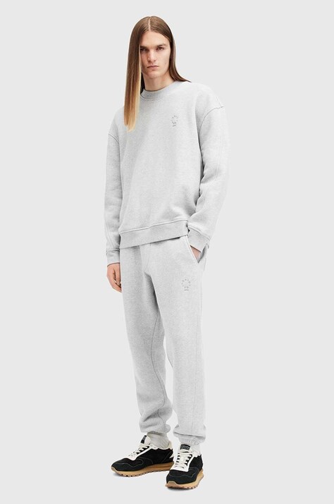AllSaints pantaloni de trening din bumbac HAVEN culoarea gri, neted, M001TB