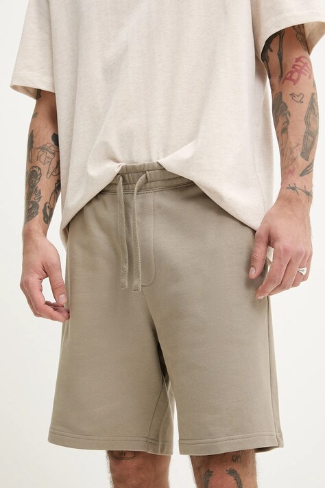 HUGO pantaloni scurti din bumbac culoarea maro, 50530696