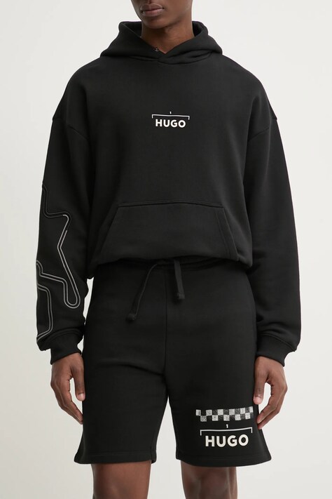 Kraťasy HUGO pánské, černá barva, 50531759