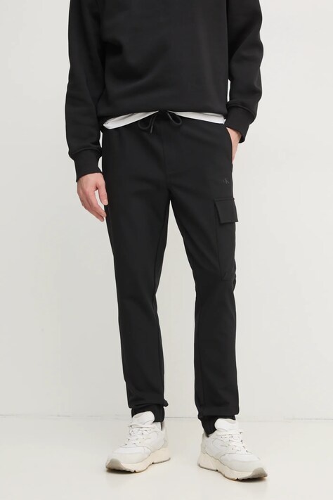 Calvin Klein Jeans pantaloni bărbați, culoarea negru, mulată, J30J326765