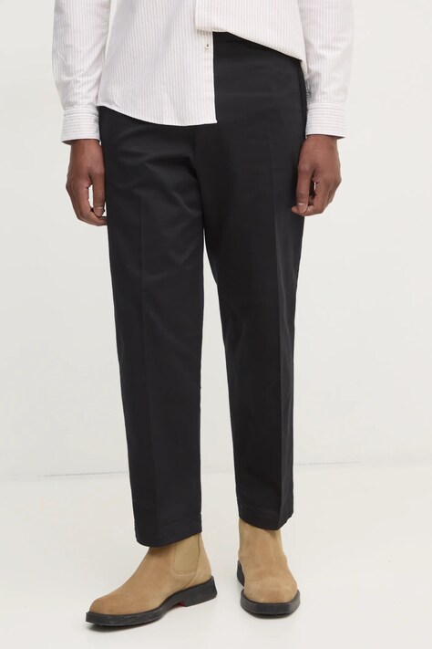 BOSS pantaloni barbati, culoarea negru, drept, 50530860