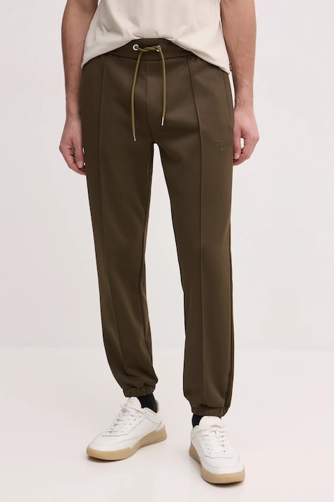 BOSS melegítőnadrág zöld, férfi, sima, 50537360