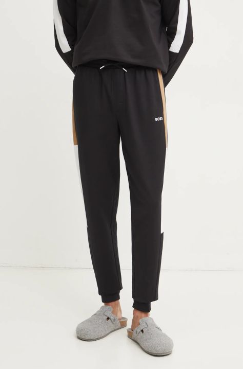 Bavlněné kalhoty BOSS černá barva, 50535786