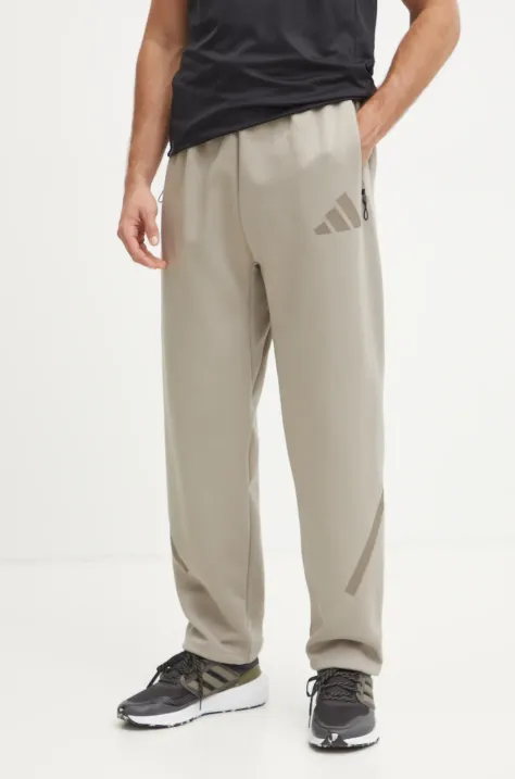 adidas pantaloni de trening Z.N.E. culoarea gri, cu imprimeu, JC6716