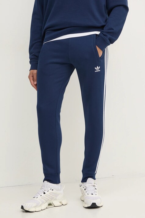 Tepláky adidas Originals 3-Stripes tmavomodrá farba, s nášivkou, IM9319