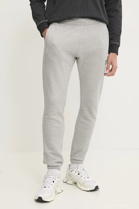adidas Originals pantaloni de trening din bumbac Essential culoarea gri, neted, JD2424