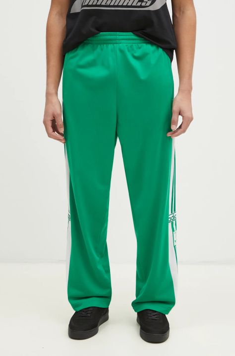 adidas Originals pantaloni de trening Adibreak culoarea verde, cu imprimeu, JP3762