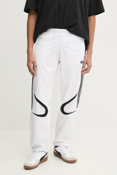 adidas Originals pantaloni TEAMGEIST TP barbati, culoarea bej, modelator, JP1119