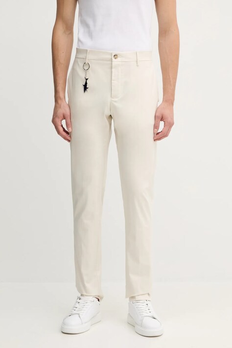Paul&Shark pantaloni barbati, culoarea bej, drept, 25414016