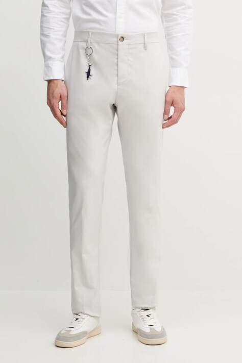 Paul&Shark pantaloni barbati, culoarea gri, drept, 25414016