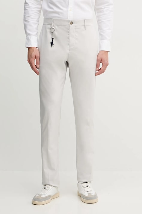 Paul&Shark pantaloni barbati, culoarea gri, drept, 25414016
