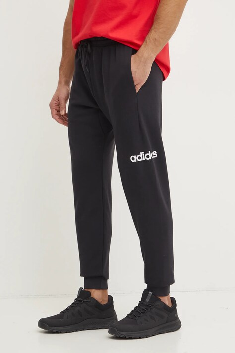 adidas pantaloni de trening Essentials Linear culoarea negru, cu imprimeu, JN1799