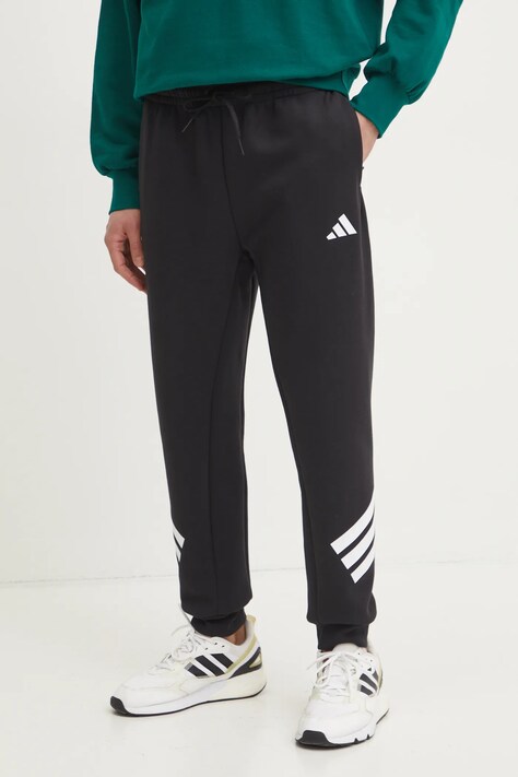 adidas pantaloni de trening Future Icons culoarea negru, cu imprimeu, JD4863