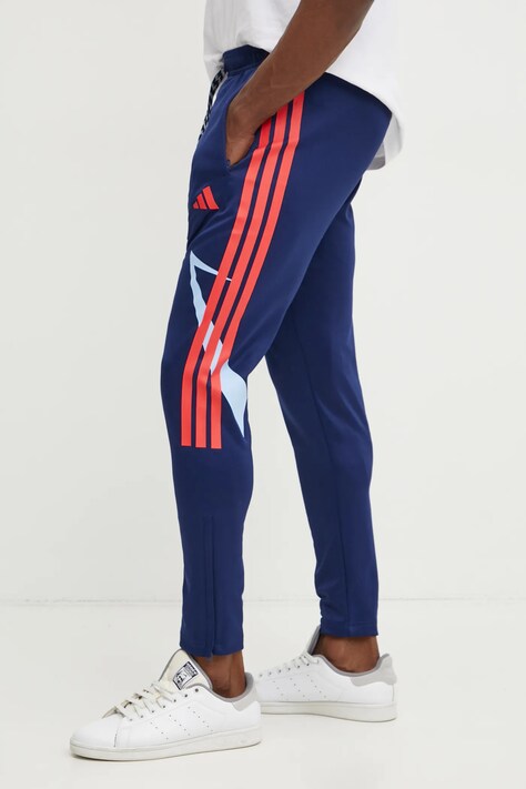 adidas pantaloni de trening Tiro culoarea albastru marin, cu imprimeu, JC8045