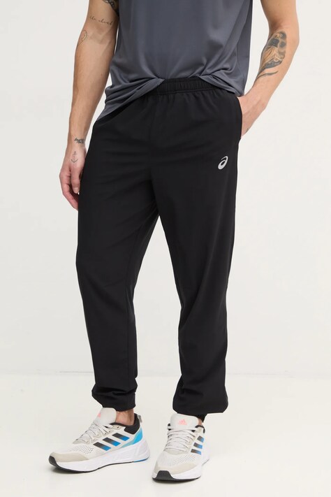 Asics pantaloni de alergare Core culoarea negru, neted, 2011D224