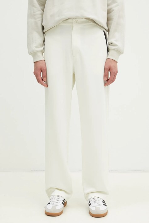 adidas Originals pantaloni de trening Premium Track Pant culoarea bej, cu imprimeu, JD3399