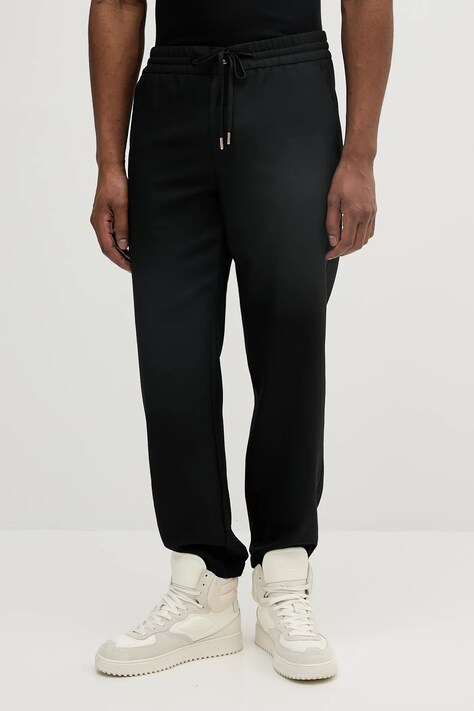 Versace Jeans Couture pantaloni culoarea negru, drept, 78GAA100 N0309