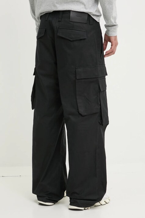 Бавовняні штани PURPLE BRAND WOVEN CARGO PANT — SS25-SPM0AA, чорний — фото 3