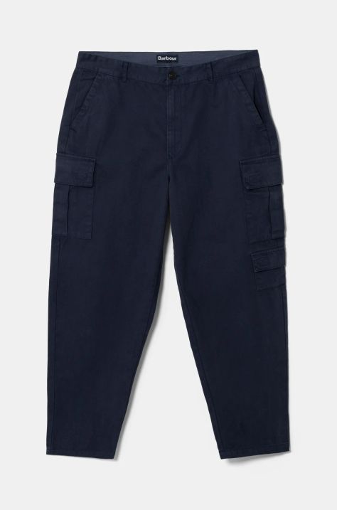 Barbour pantaloni in cotone colore blu navy MTR0754NY91